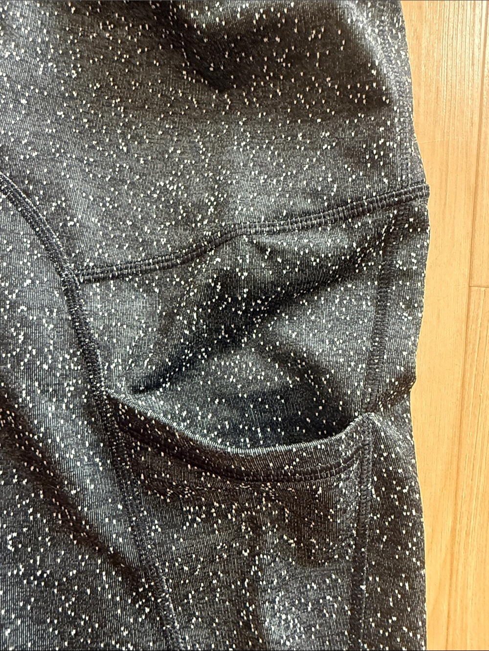 C9 BY CHAMPION ATHLETIC WORKOUT LEGGINGS SPECKLED OMBRÉ DESIGN SIDE POCKETS LG - Picture 13 of 14